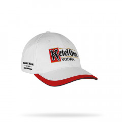 White cotton cap with Ketel One Vodka branding