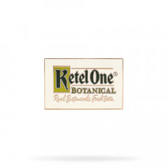 Metal pin with Ketel One Botanical branding