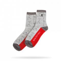 Grey cotton socks with Ketel One Vodka branding